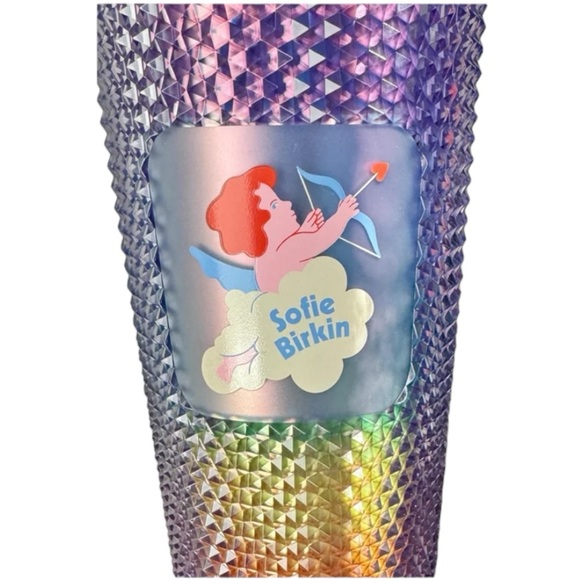 🆕 NWT Starbucks Limited Edition Plastic Cold Cup Sparkle Sofie Birkin Design - Picture 4 of 5